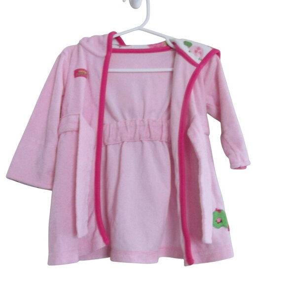 Just One You Carters Terry Cloth Hooded Bath Robe Infant Girls 0-9M‎ Pink Turtle - Picture 1 of 6